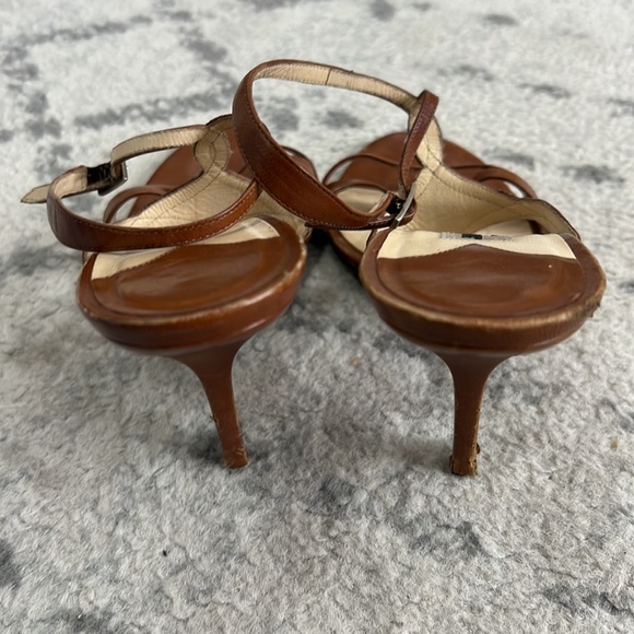 Jimmy Choo Brown Strappy‎ Sandal heel Jimmy Choo London made Italy leather 38.5 - Picture 9 of 10